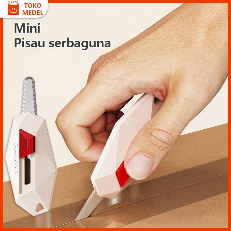 

Pisau pembuka kotak, anti lengket dan artefak pengiriman ekspres, pisau serbaguna multifungsi portabel mini