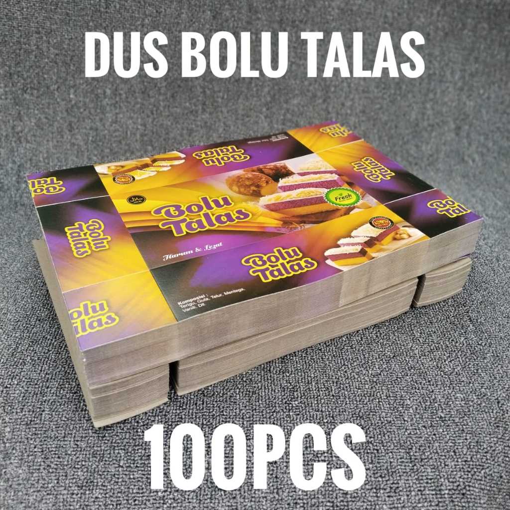 

Dus Bolu Talas Bogor Ukuran 23x12 T 6,5CM 100Pcs Laminasi Bawah Bahan Kertas Duplex