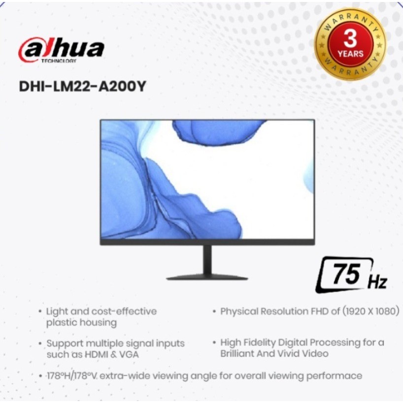 MONITOR DAHUA 24 INCH TYPE RANDOM & MONITOR 22 INCH DAHUA - AS