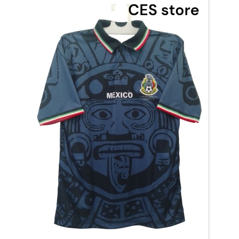jersey baju bola retro classic olahraga sport meksiko third 1998