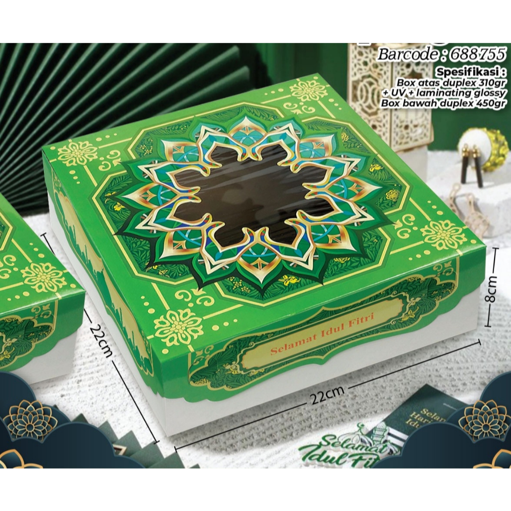 

Dus Kue Lebaran 22x22x8cm Box Idul Fitri Kotak Kue Kering Lebaran 2025