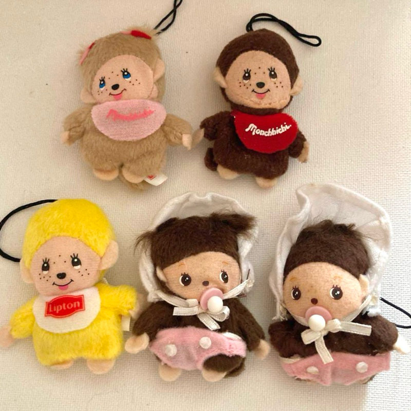 monchhichi sekiguchi x lipton keychain strap
