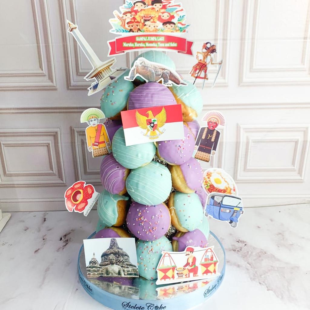 

Donat/Donat Ulang Tahun/Donat tower Tema Indonesia/Donat Birthday Jakarta
