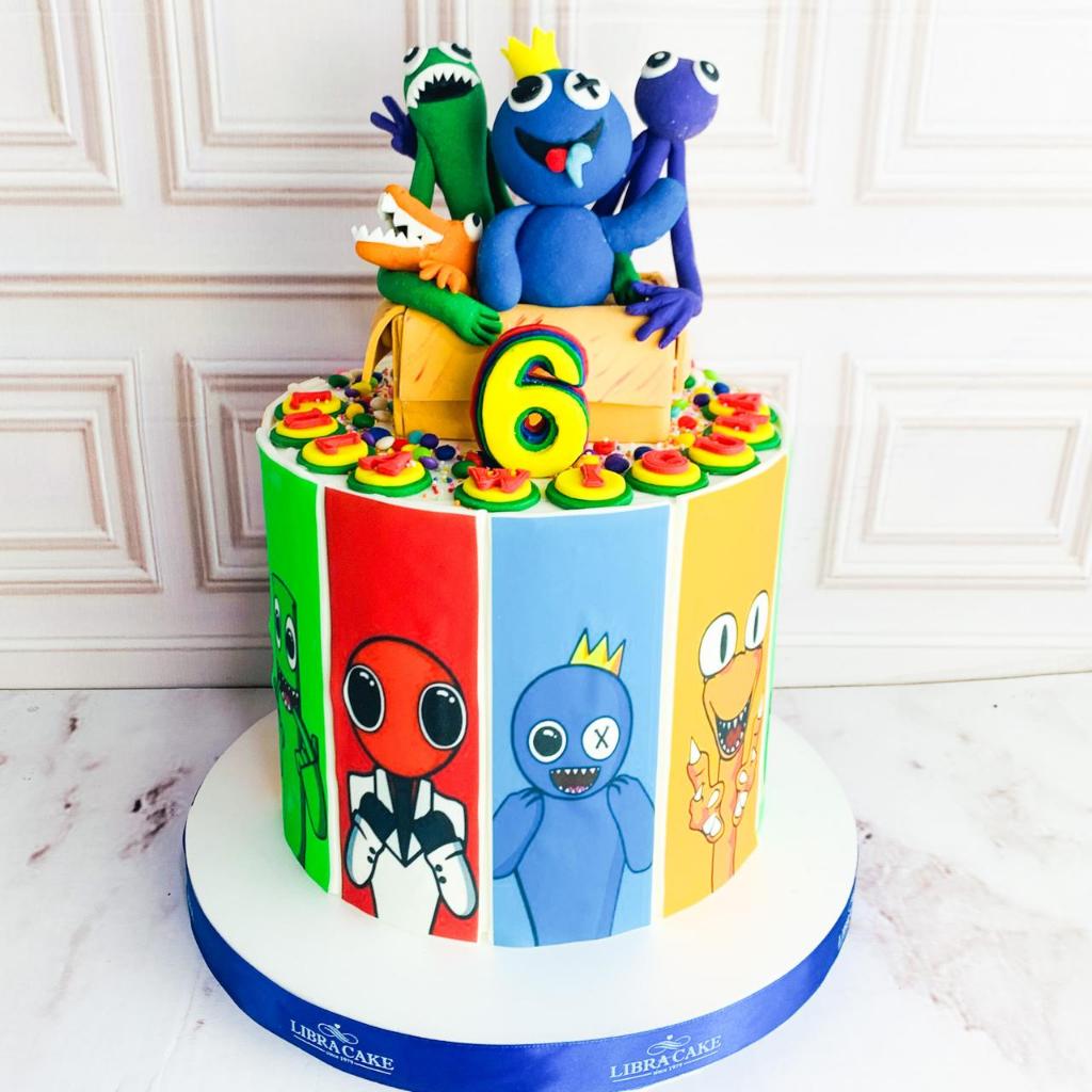 

Kue Ulang tahun/birthday cake/kue ultah tema Rainbow Friends/kue Birthday Jakarta