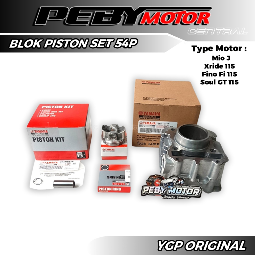 Blok Seher Piston SET Mio J Fino Xride Soul Gt 115 ORIGINAL Resmi YGP