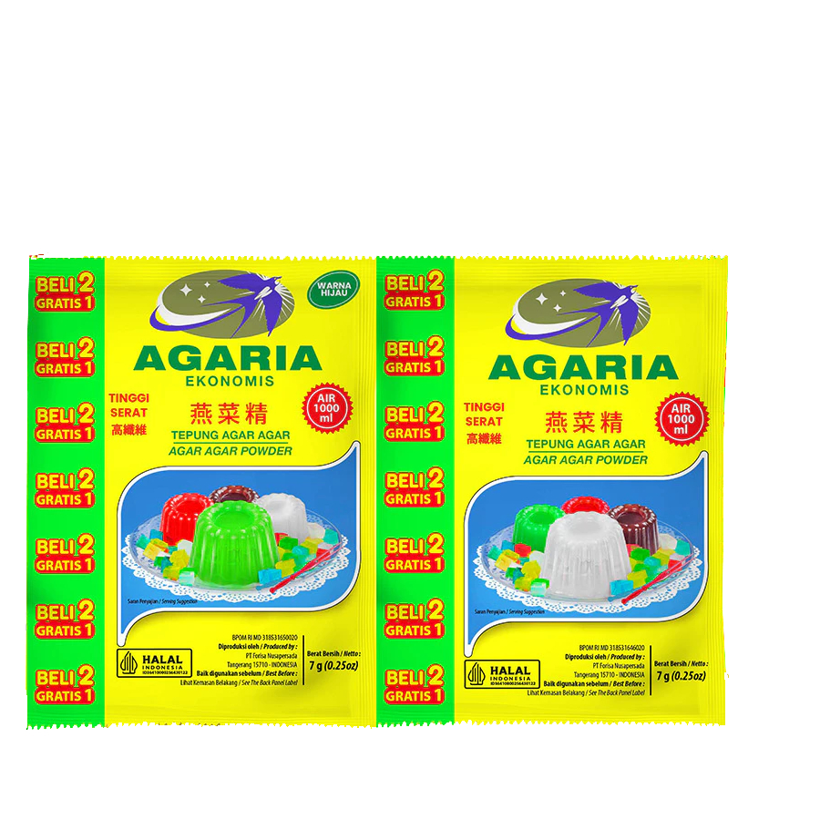 

[BUY 2 GET 1] Agaria Tepung Agar Agar Beli 2 Gratis 1 (harga /PCS)