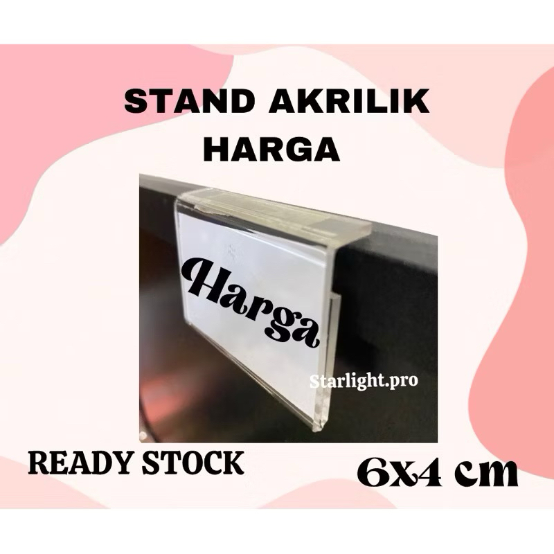 

Label harga akrilik 6x4 cm price tag holder stand akrilik harga READY STOCK Akrilik Label Harga | Acrylic Label / Price Tag / Label Harga / Label produk / Label Barcode