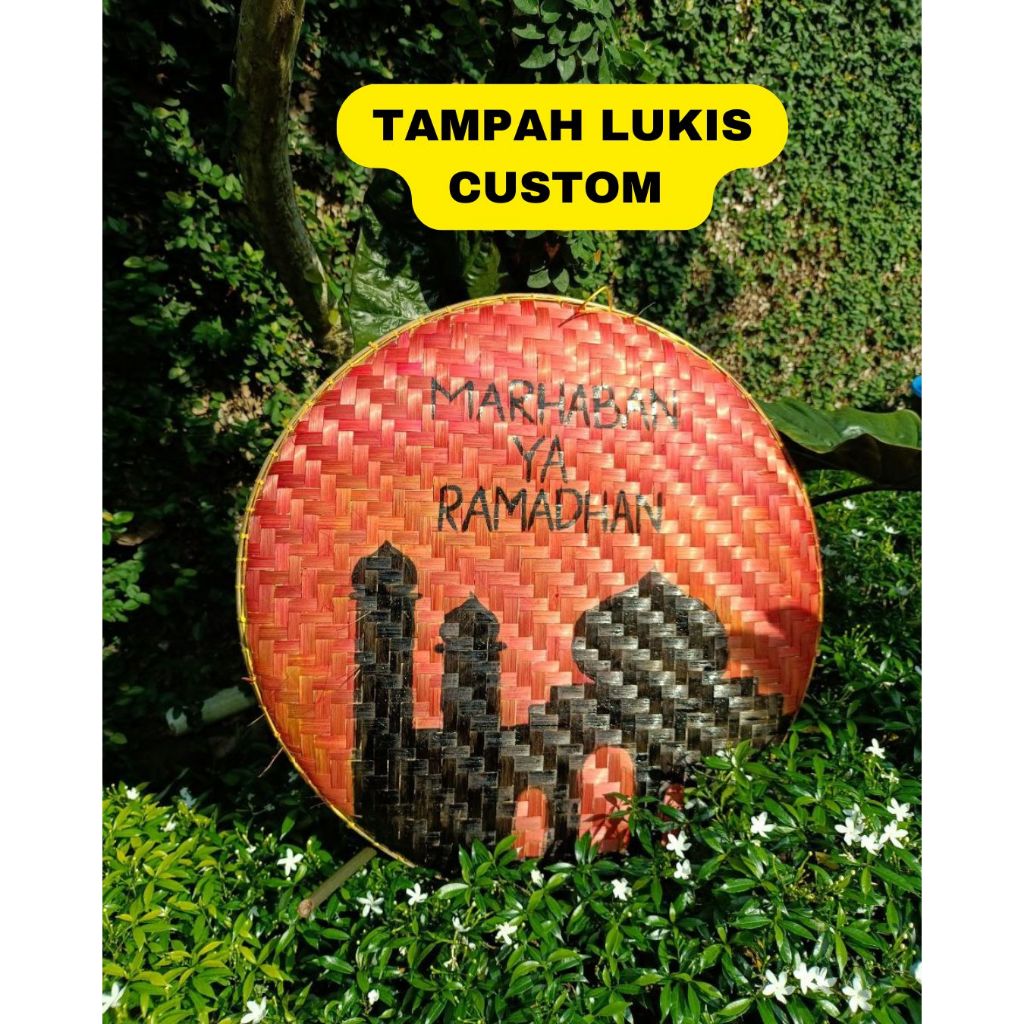 

Tampah lukis bambu - tampah lukis custom diameter 50cm MURAH