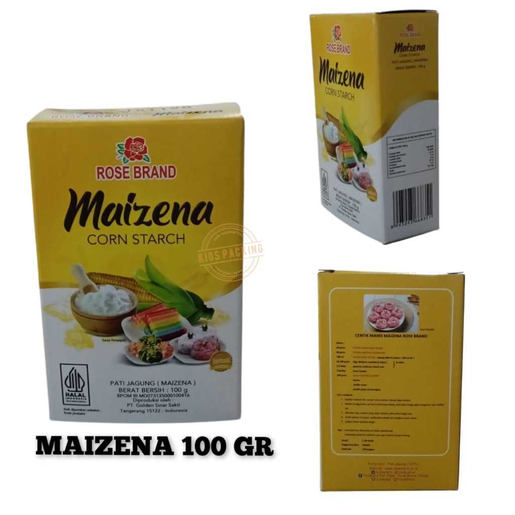 

Tepung Maizena Rose Brand 100gr / Tepung Pati Jagung Rose Brand / Maizena Tepung Corn Starch 100 GR - Untuk Kue dan Masakan Bahan
