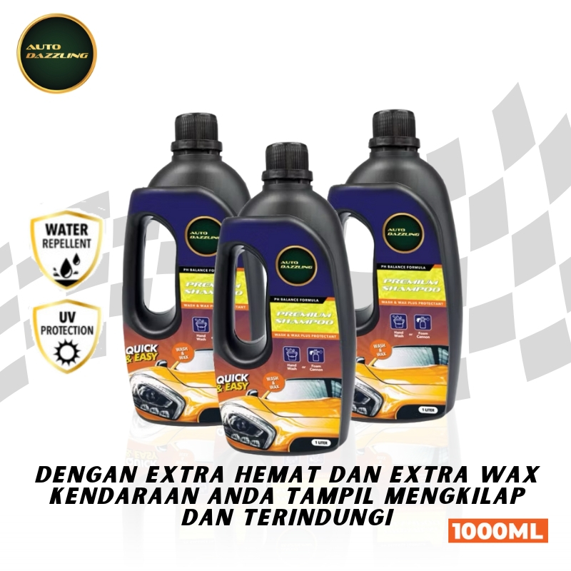 Auto Dazzling Paket Bundling 3 pcs Premium Shampo 1 Liter