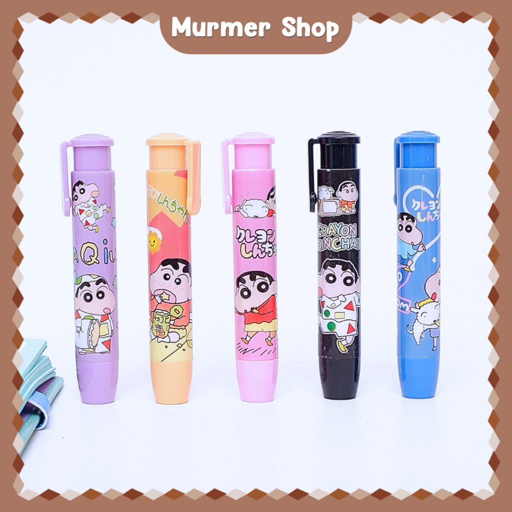 

Penghapus Mekanik Depressible ER-1458 Shinchan Eraser Isi Ulang Hapusan Cetek Pensil Pancil