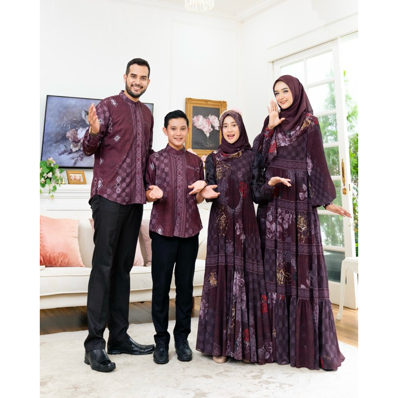 JANNAH RAYA sarimbit gamis couple koko set lebaran Eldeena syari