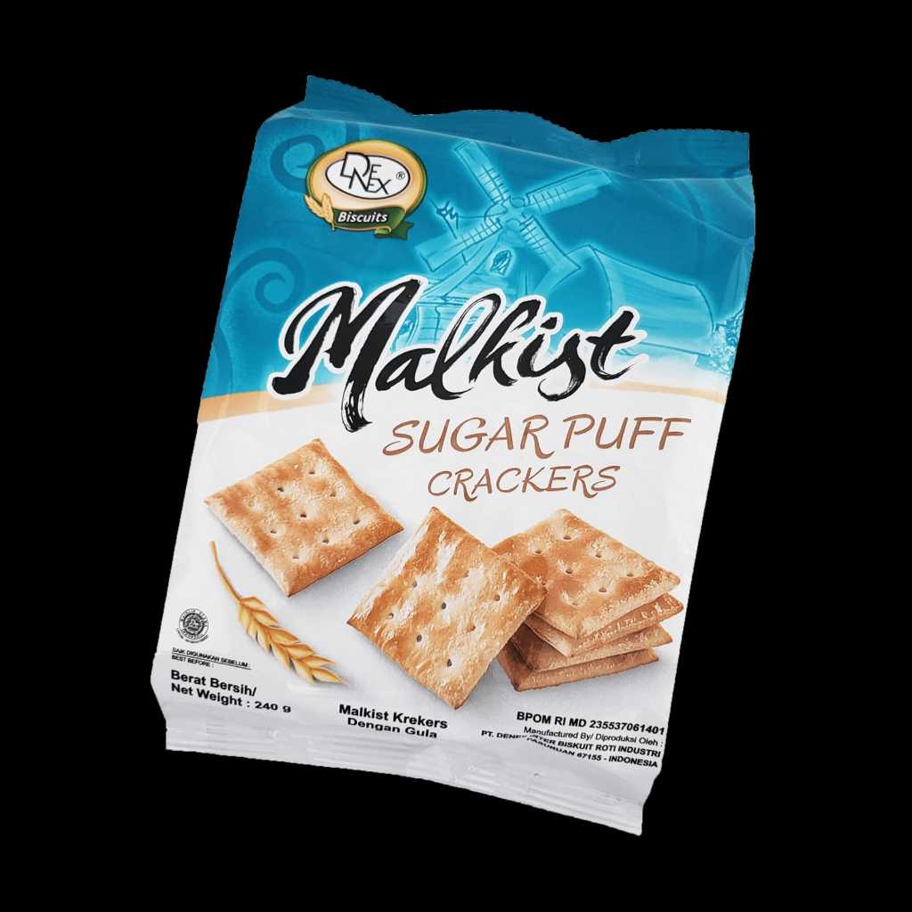 

Denex malkist sugar puff 240gr 1 dus isi 12 pcs