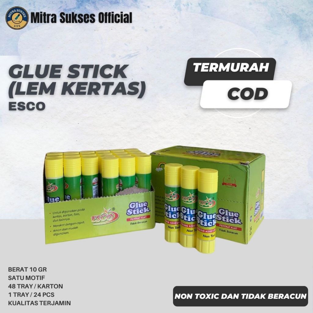 

Glue Stick ESCO 10g 1Pack (24 pcs)