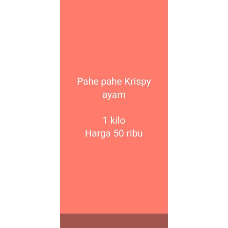 

pahe pahe Krispy ayam 1 kg
