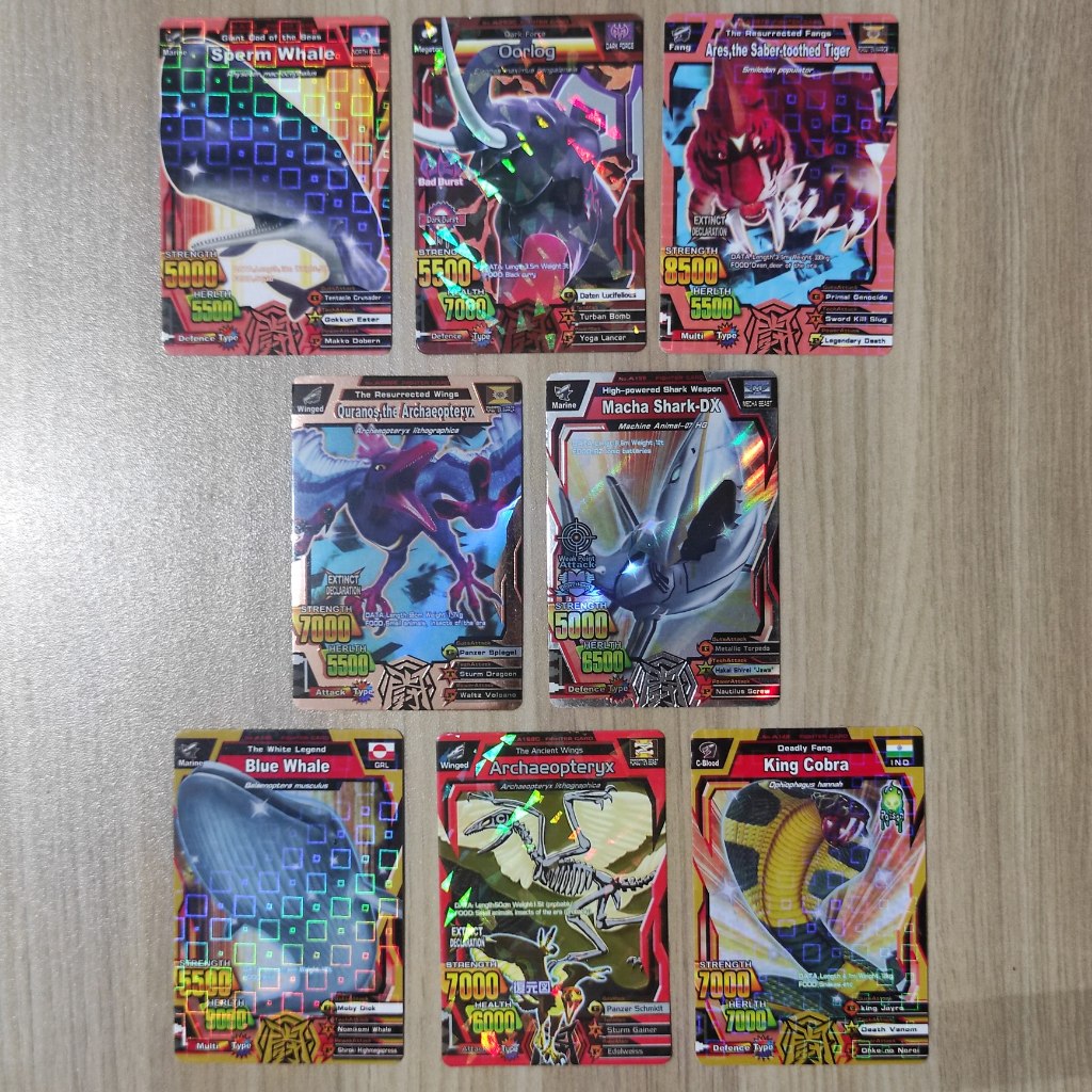 Fighter Card Strong Animal Kaiser Rare (Oorlog, King Cobra, Quranos, dll)