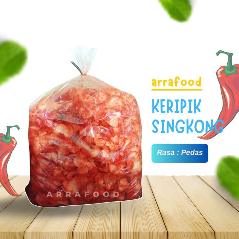 

[1 KG] Keripik Singkong Balado kripik Pedas snack cemilan asli lampung