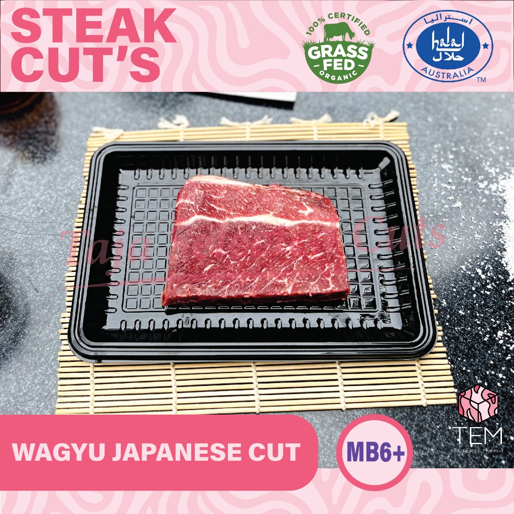 

Wagyu Japanese Steak Cut MB 6+ (150-180 gr) Daging Premium Organik Grass-fed