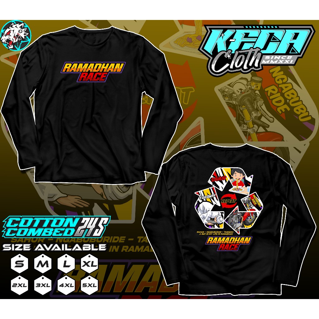 Kaos Lengan Panjang Ramadhan Race 2025 V2 Tshirt Racing Herex MP TIGER CB GL GANK