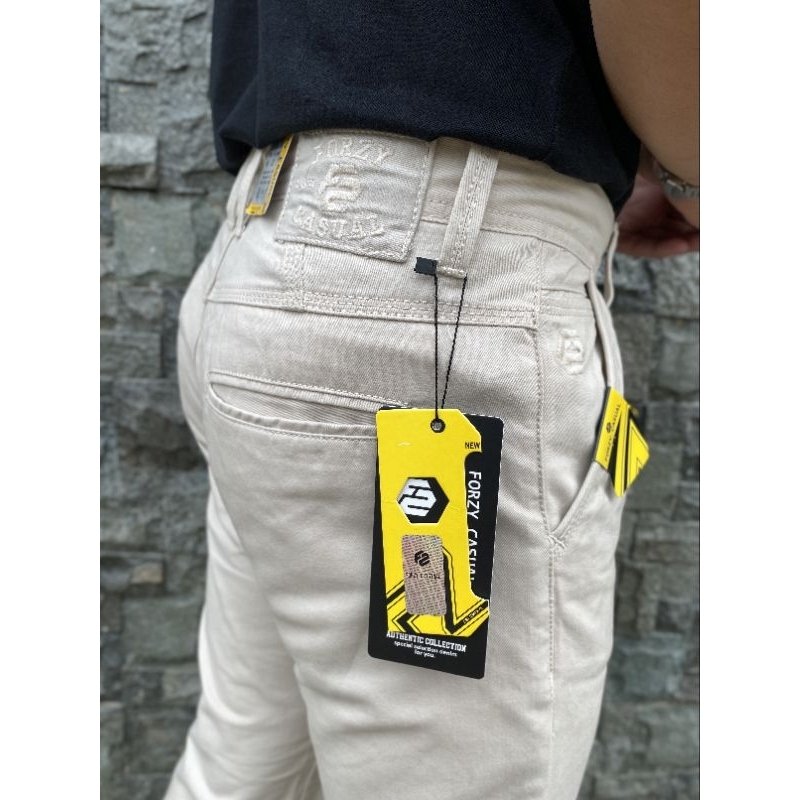 Celana Panjang Pria FORZY Kwalitas Premium Reguler Bahan Kain Kanvas Casual Standar Panjang Lembut T