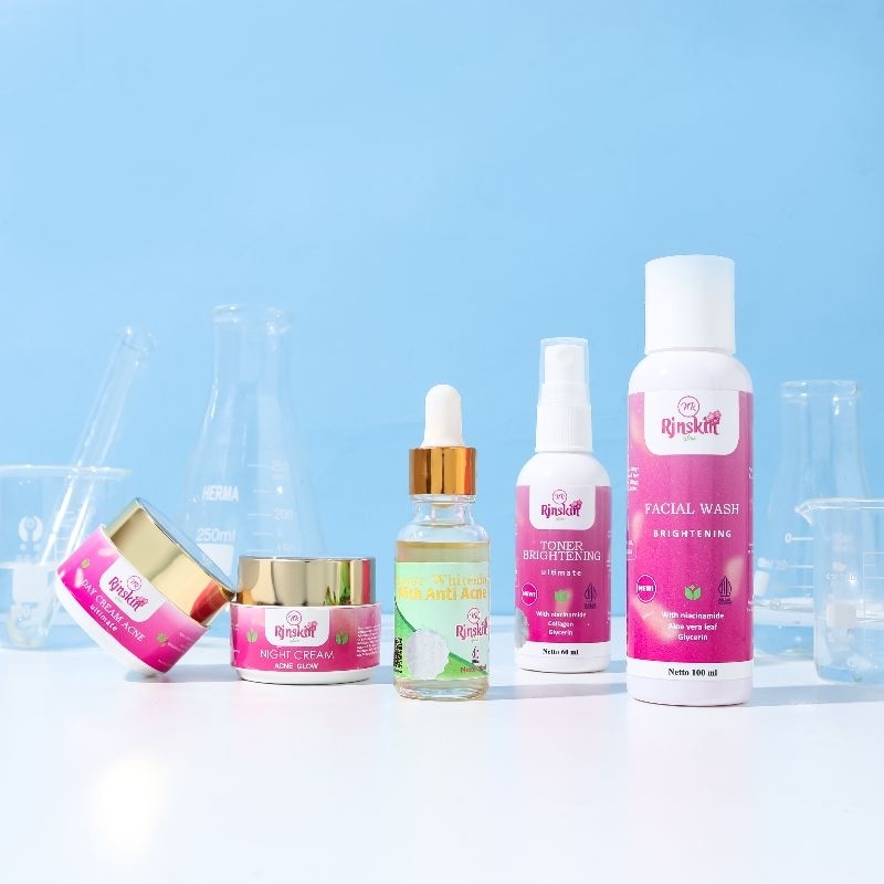 NR GLOW SKINCARE PAKET SKINCARE PEMUTIH WAJAH DOUBLE GLOW BPOM