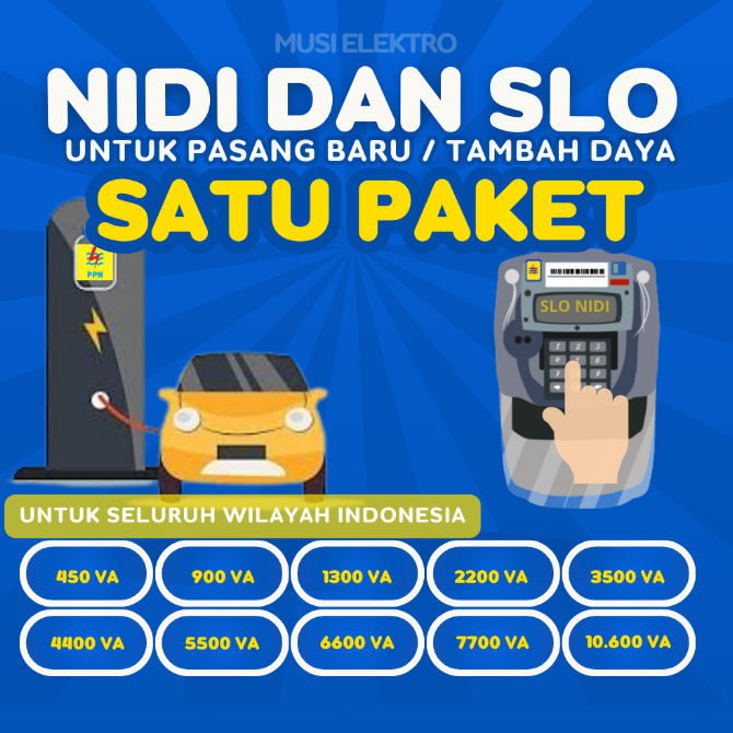 [RESMI] NIDI DAN SLO 450 VA - SATU PAKET SERTIFIKAT NIDI DAN SLO | SELURUH WILAYAH INDONESIA