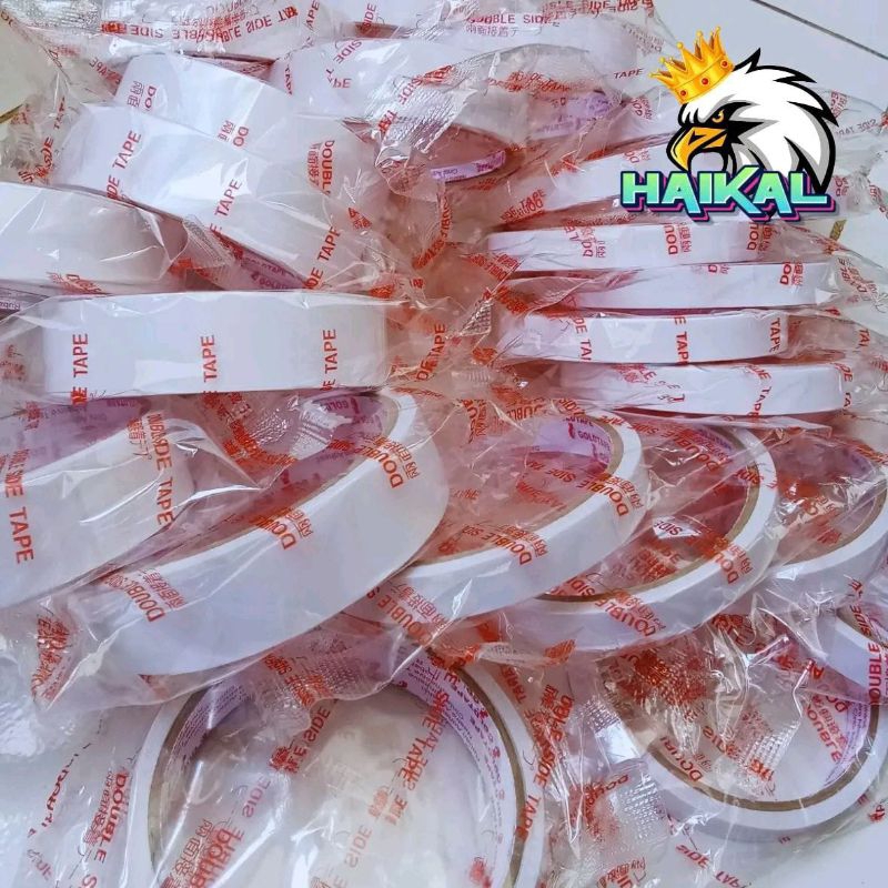 

12pcs Double tape gold tape high quality 24mm 2 inchi 12mm 1/2 inchi paket hemat untuk usaha