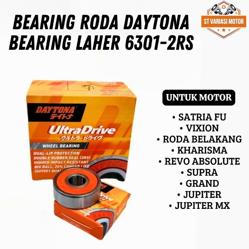 Bearing roda daytona 6301 2-RS Bearing laher