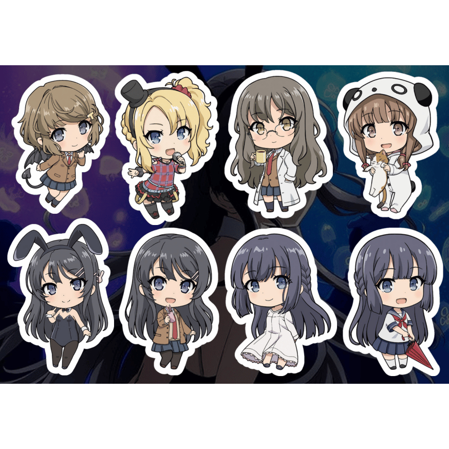 

Sticker Sheet A6 Anime Seishun Buta Yarou/ Rascal Does Not Dream of Bunny Girl Senpai