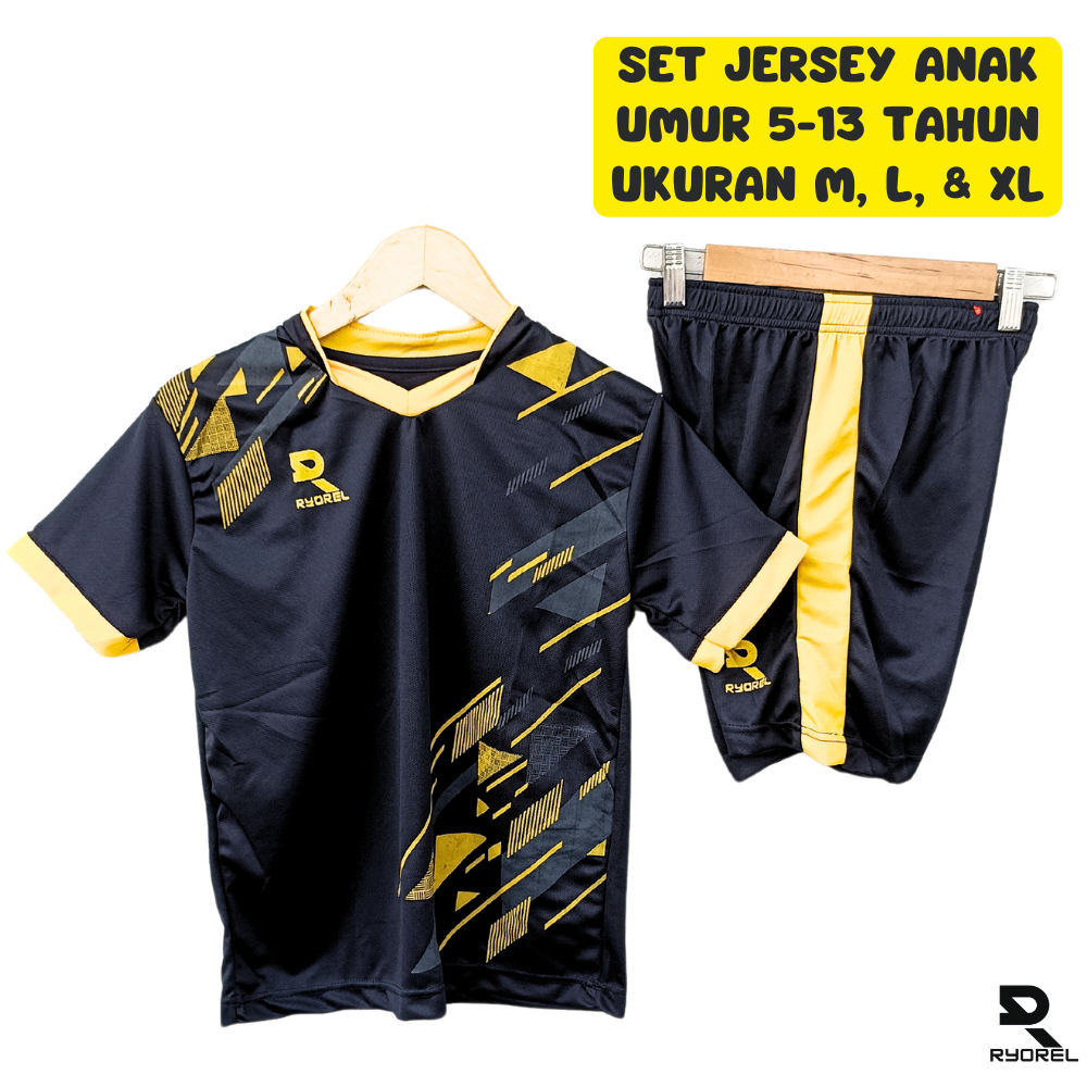 Setelan Baju Jersey Ukuran Anak Anak Sepakbola Futsal Junior Putra Putri Baju Celana M L XL
