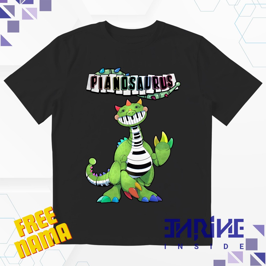 BISA COD FREE NAMA Kaos Anak Baju Anak Poppy Playtime Chapter 4 PIANOSAURUS T-shirt Anak Laki Laki P