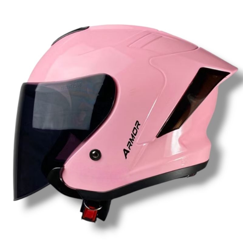Helm JS ARMOR Solid Kekinian Paket Ganteng Cewek Cowok Dewasa