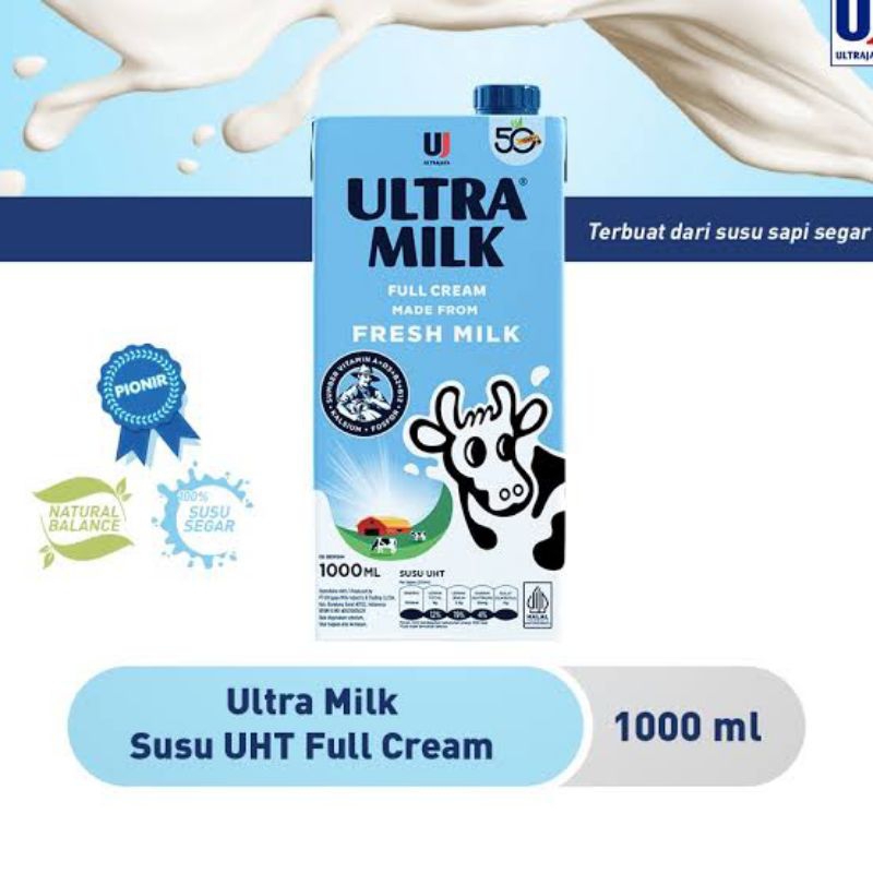 

Ultra Milk Uht 1000ml 1dus isi 12pcs BISA MIX