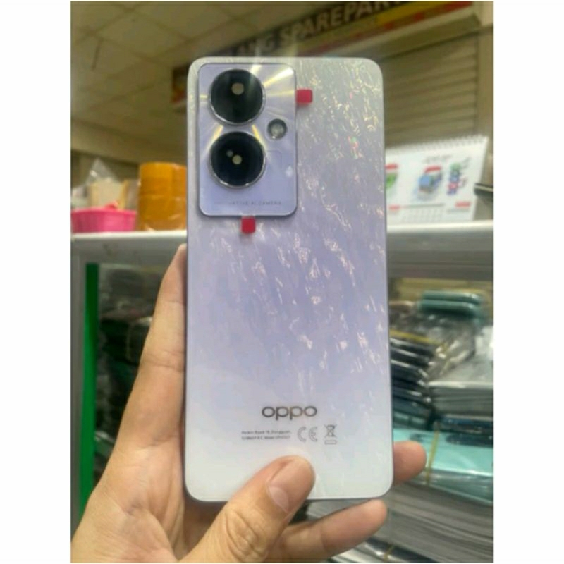 Casing Housing Backdoor + Tulang Bezel Bazel HP OPPO A79 5G Bekdor Back Casing Kesing - Purple