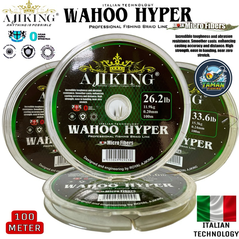 Senar Pancing PE Ajiking WAHOO HYPER Japan Micro Fibers 100Meter