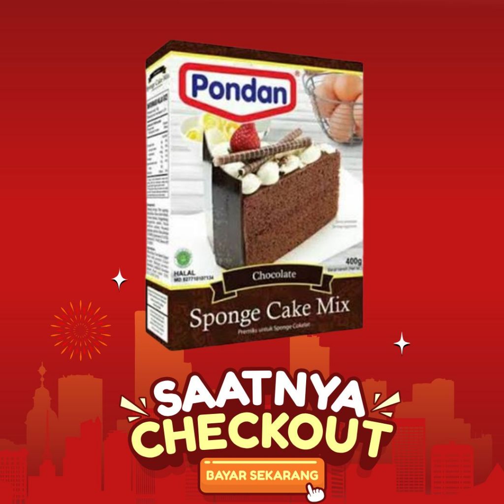 

PONDAN SPONGE CAKE MIX COKLAT 400g