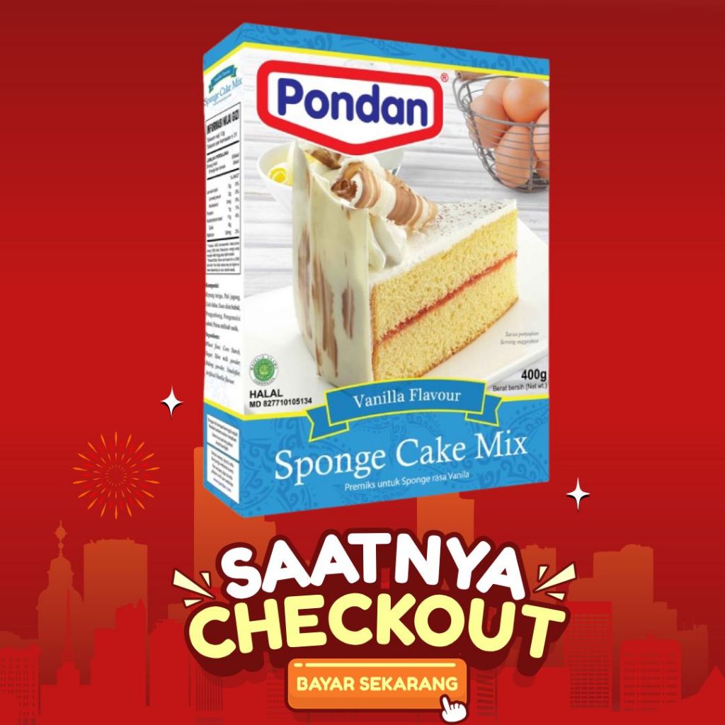 

PONDAN SPONGE CAKE MIX VANILA 400g