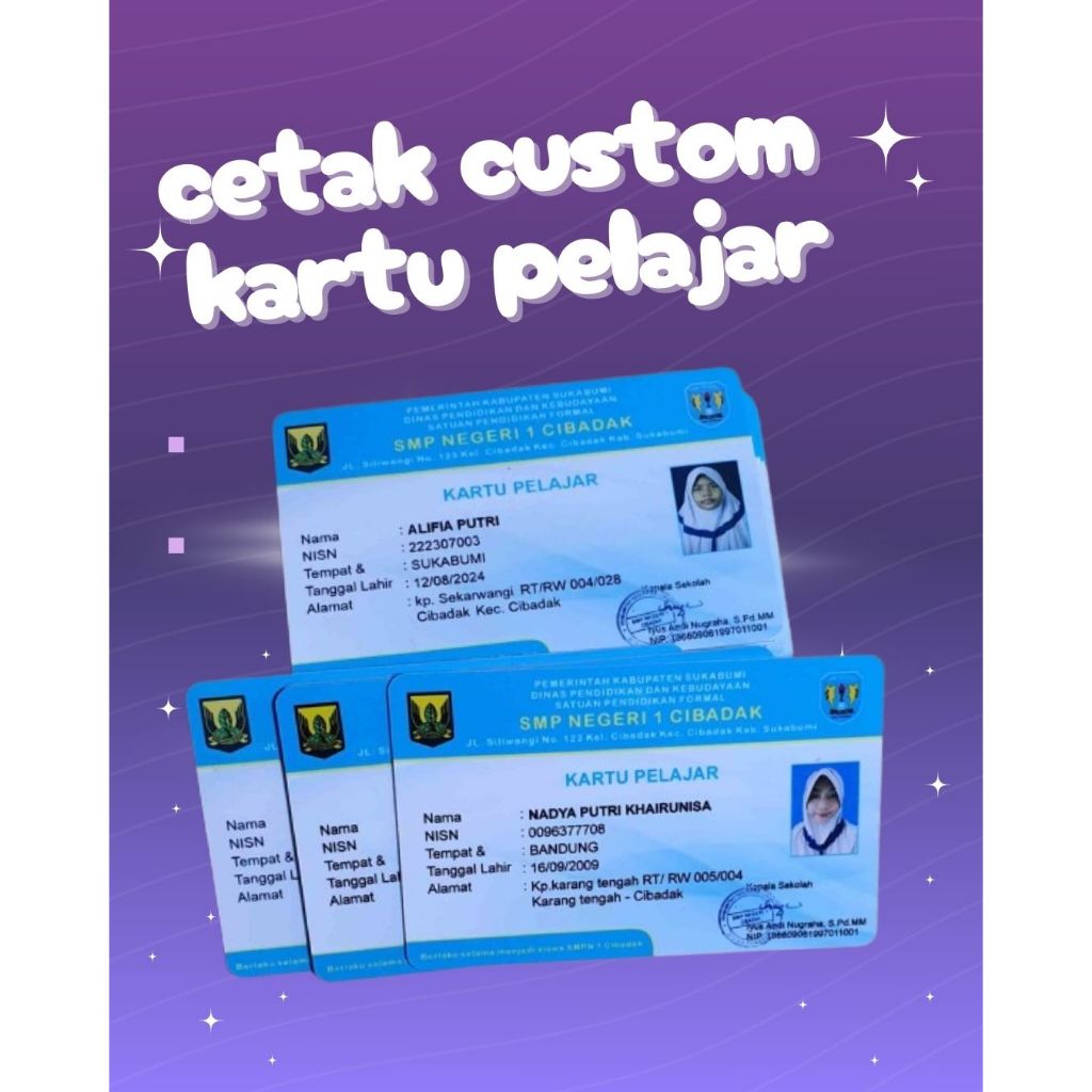 

CUSTOM ID CARD BERKUALITAS PREMIUM STANDAR ISO 0,9MM / CETAK ID CARD MIN 11PCS