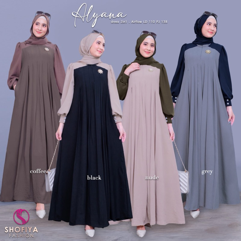 Alyana by shofiya / alyana set hijab shofiya / original shofiya / alyana shofiya / original branded 