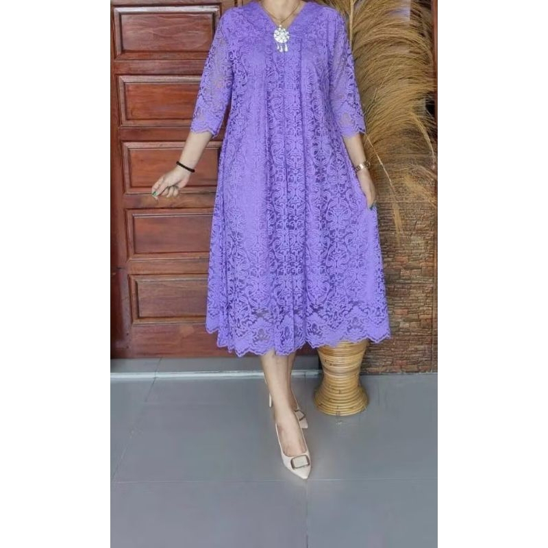 Dress kartini brokat premium Gratis bross mewah / Dress kartini / dres kartini / dress kartini broka