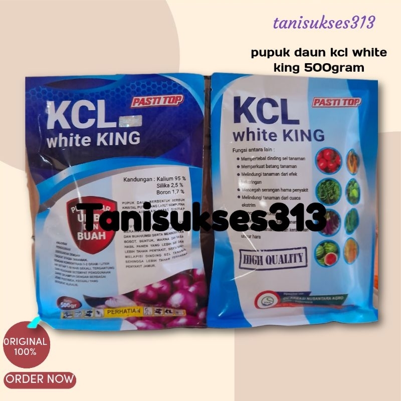 Pupuk kcl white king 500gram pupuk daun kcl putih king 500gram