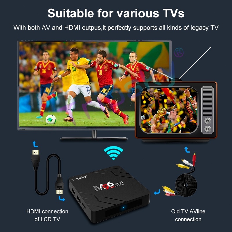 new tripsky m96mini-voice version android tv box ram 2gb rom 16gb android tv 13 os stb bluetooth 4k