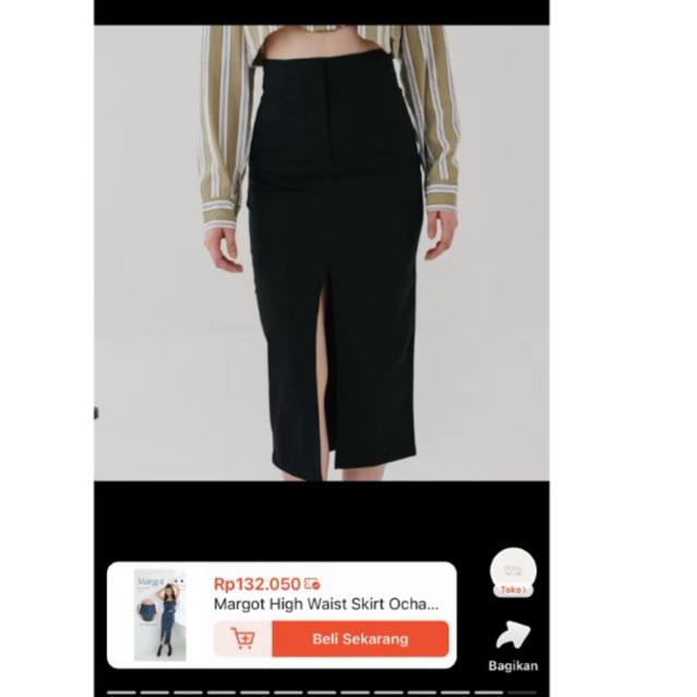 rok panjang slit highwaist