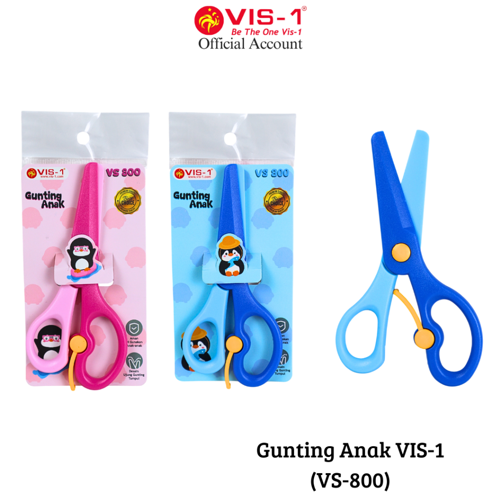 

VIS-1 - Gunting Anak kode VS-800 / Gunting Plastik Ujung Tumpul / Gunting Anak-Anak