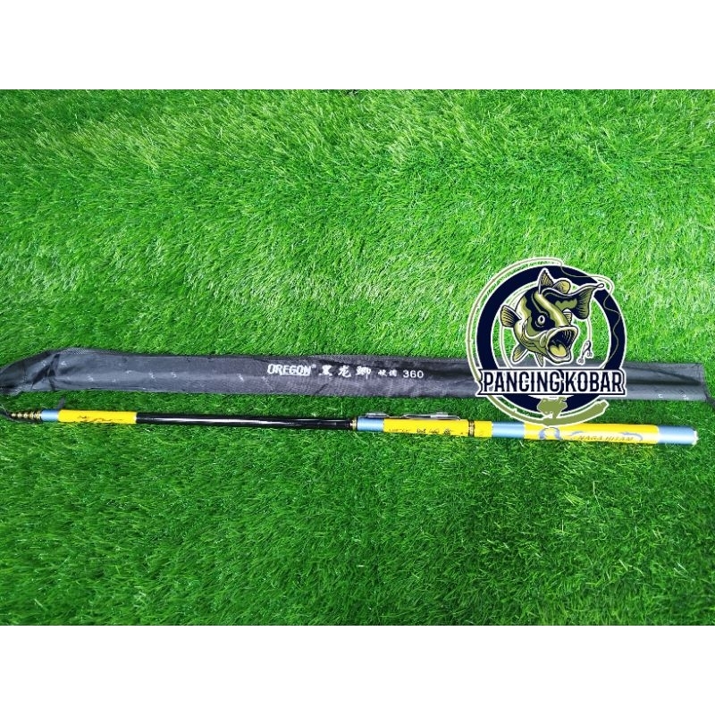 Joran Pancing Tegek Oregon Naga Hitam-set kolong-rell set-standard