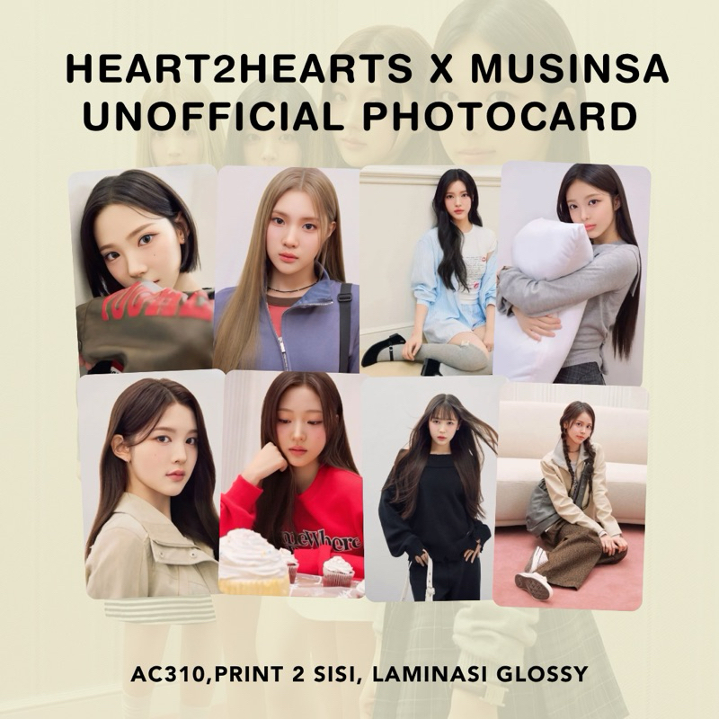 [SET] HEART2HEARTS x MUSINSA Unofficial Photocard Set Carmen Jiwoo Yuha Stella Juun A-na Ye-On Ian H
