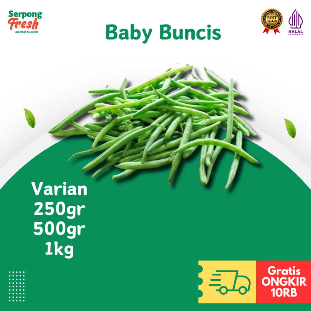 

Baby Buncis / Buncis Kenya Segar 250gr 500gr 1kg Sayuran Fresh