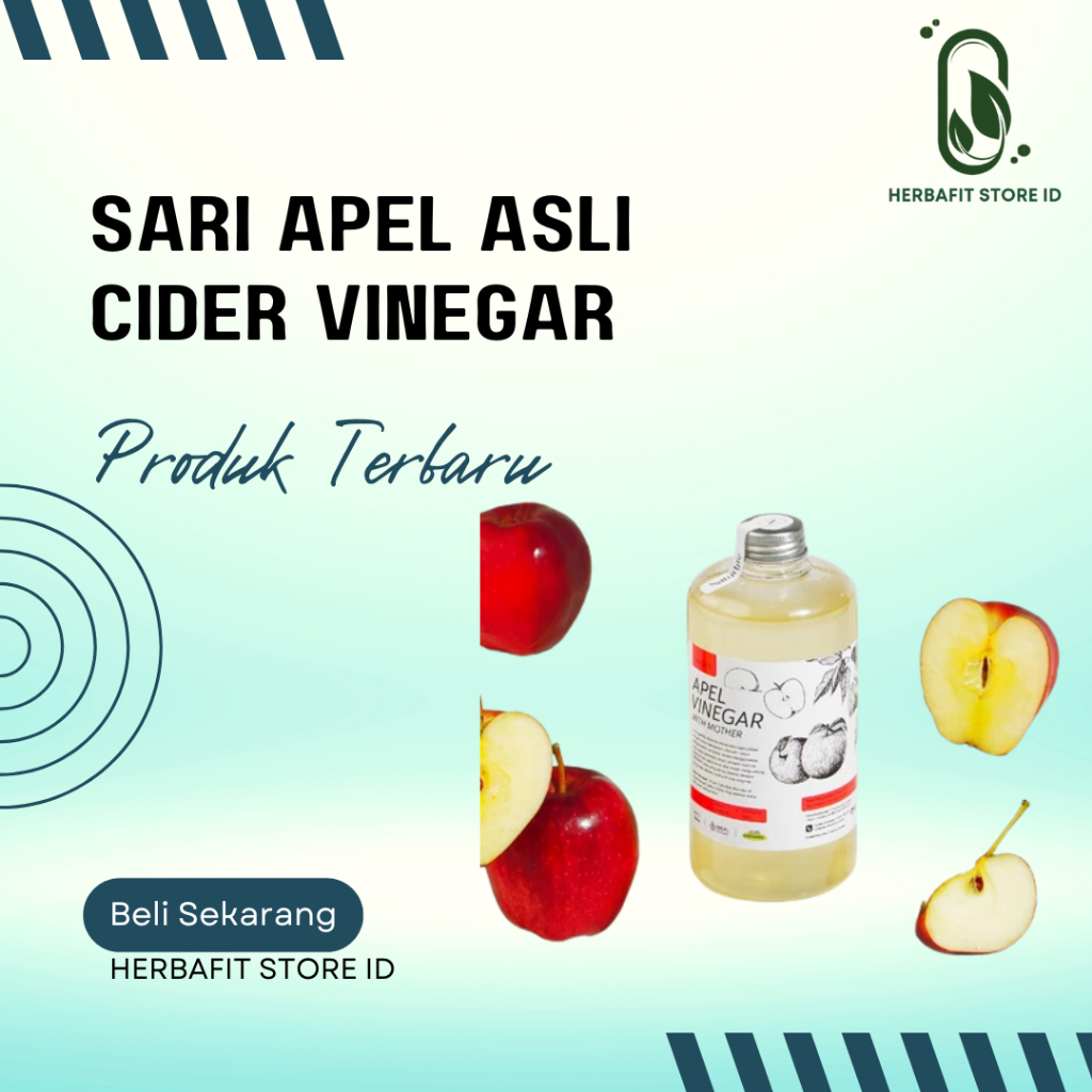 

CUKA APEL ORIGINAL ORGANIK WITH MOTHER/ APPLE CIDER VINEGAR