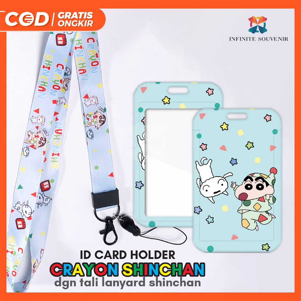 

[N004] Crayon Shinchan Card Holder Tali Lanyard / Id Card Holder dengan Tali Lanyard School Girl