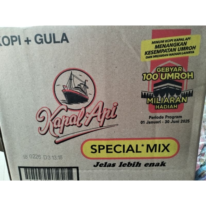 

kapal Api Special Mix 1 karton isi 12 renceng